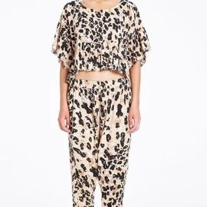 Zulu & Zephyr Leopard Top & Pant Set - Small